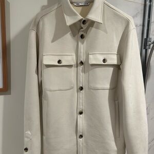 Zara Men's Light Beige OverShirt Jacket